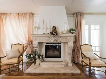 Fireplace 10 - Wall-mounted closed wood-burning natural stone fireplace by GH LAZZERINI - view 2